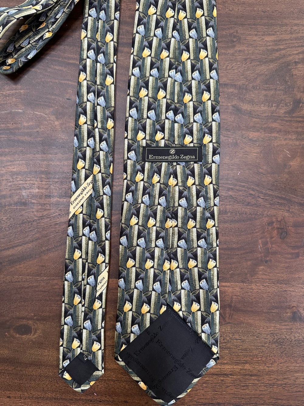 Ermenegildo Zegna floral tulip print silk necktie